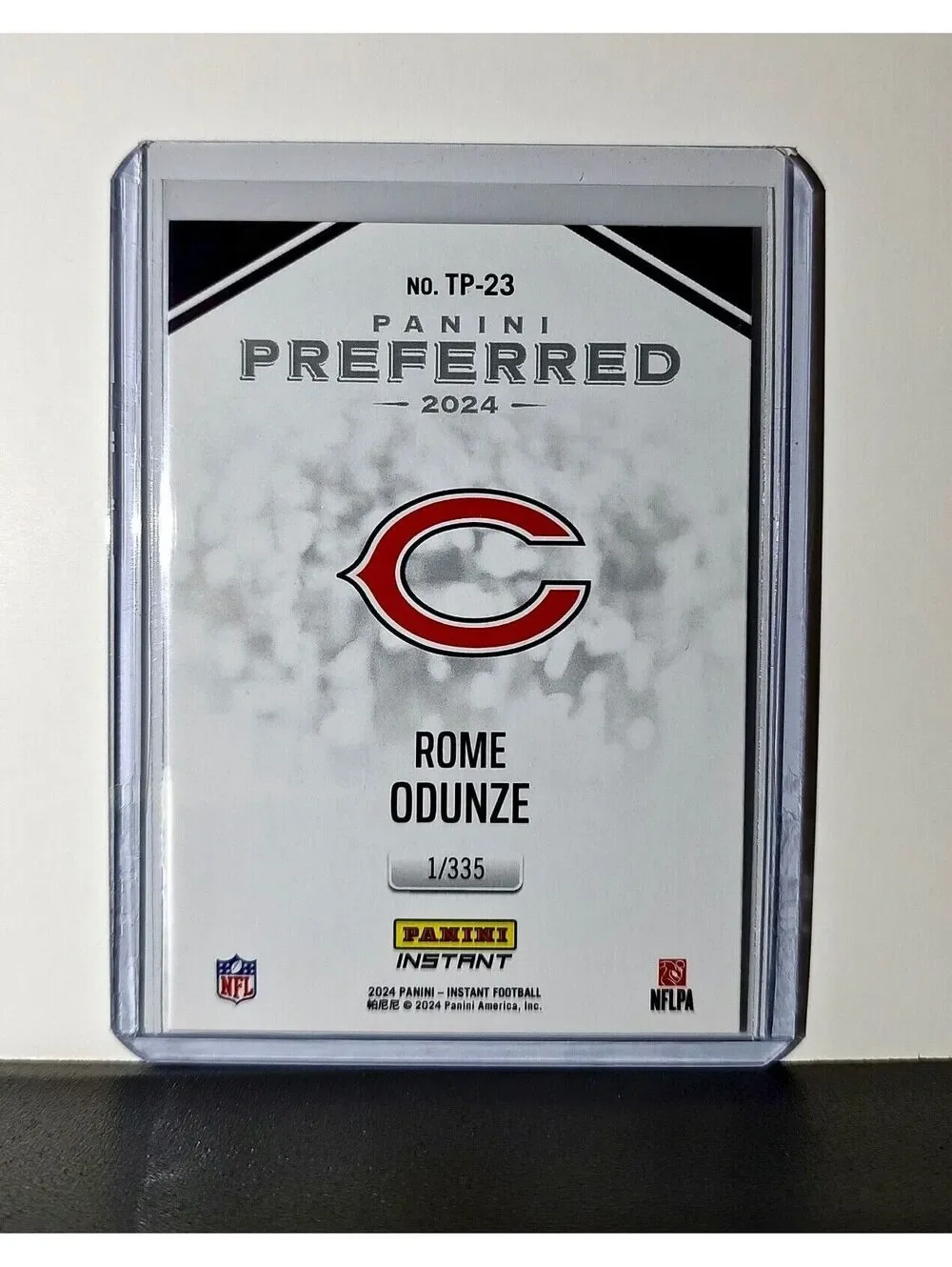 Rome Odunze 2024 Panini Preferred NFL #23 Rookie Card Chicago Bears 1/335